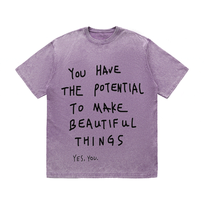 RDMCLOTHINGART tapestry hoodie SLOGAN HEAVY COTTON TEES-9536