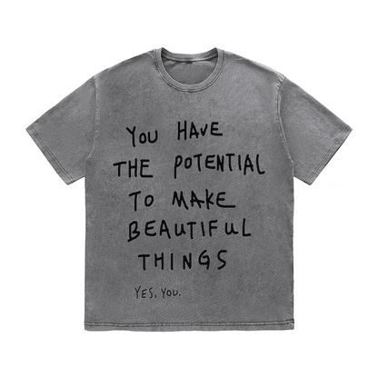 RDMCLOTHINGART tapestry hoodie SLOGAN HEAVY COTTON TEES-9536