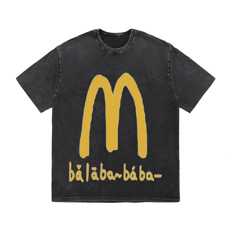 RDMCLOTHINGART tapestry hoodie SLOGAN HEAVY COTTON TEES-9566