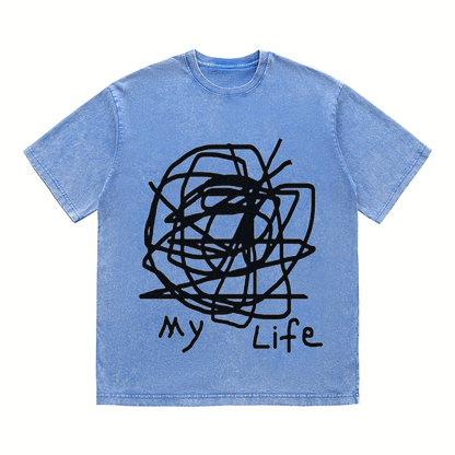 RDMCLOTHINGART tapestry hoodie SLOGAN HEAVY COTTON TEES-9581