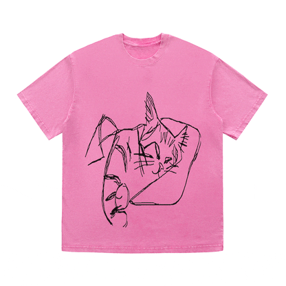 RDMCLOTHINGART tapestry hoodie SLOGAN HEAVY COTTON TEES-9599