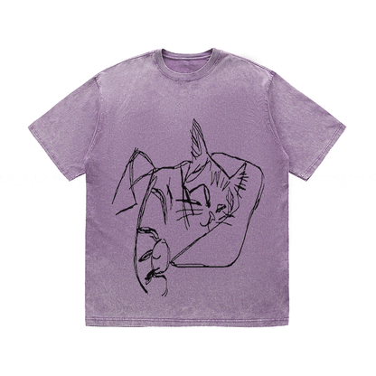 RDMCLOTHINGART tapestry hoodie SLOGAN HEAVY COTTON TEES-9599