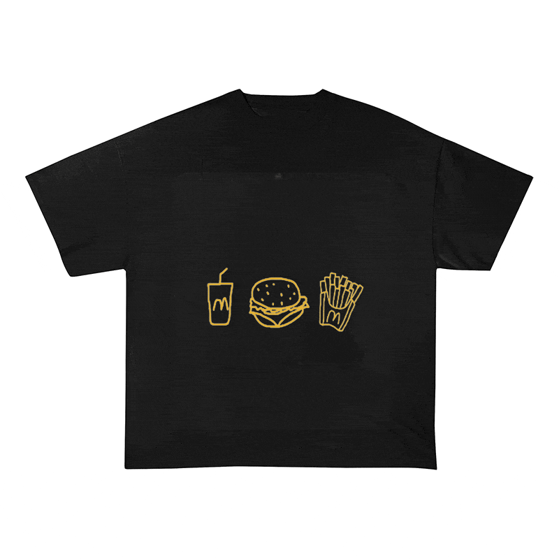 RDMCLOTHINGART tapestry hoodie SLOGAN HEAVY COTTON TEES-9606