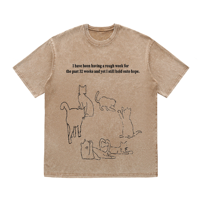 RDMCLOTHINGART tapestry hoodie SLOGAN HEAVY COTTON TEES-9640