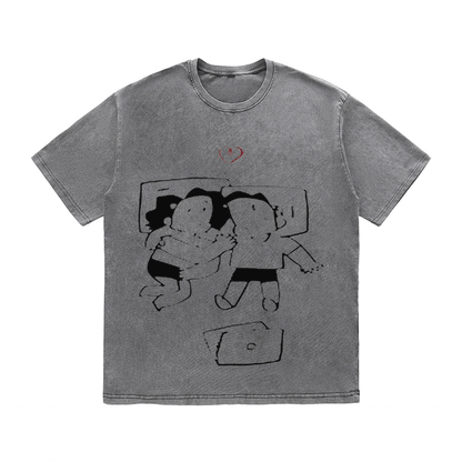 RDMCLOTHINGART tapestry hoodie SLOGAN HEAVY COTTON TEES-9668