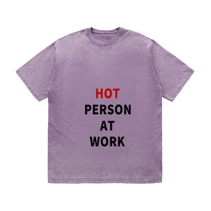 RDMCLOTHINGART tapestry hoodie SLOGAN HEAVY COTTON TEES-9705