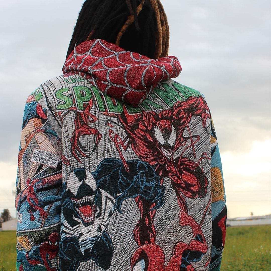 SPIDER TAPESTRY HOODIE - RDMCLOTHINGART