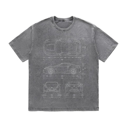 RDMCLOTHINGART tapestry hoodie SPORT CARS HEAVY COTTON TEES-9331