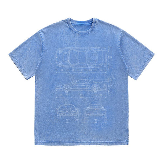 RDMCLOTHINGART tapestry hoodie SPORT CARS HEAVY COTTON TEES-9333