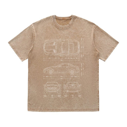 RDMCLOTHINGART tapestry hoodie SPORT CARS HEAVY COTTON TEES-9334