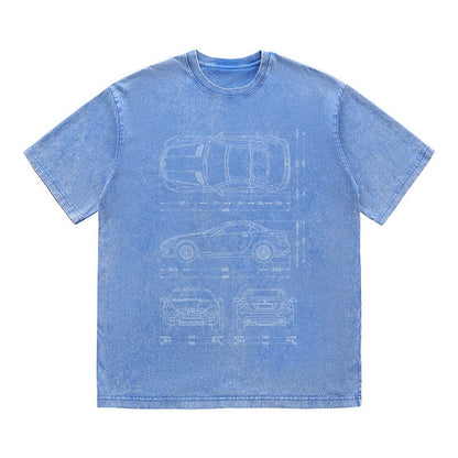 RDMCLOTHINGART tapestry hoodie SPORT CARS HEAVY COTTON TEES-9334