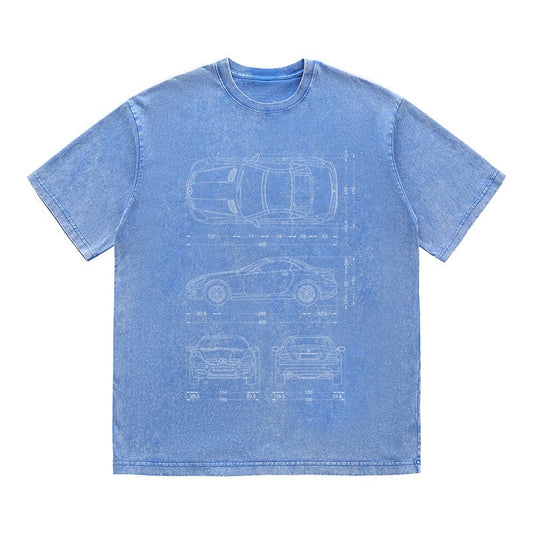 RDMCLOTHINGART tapestry hoodie SPORT CARS HEAVY COTTON TEES-9334