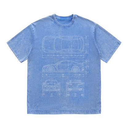 RDMCLOTHINGART tapestry hoodie SPORT CARS HEAVY COTTON TEES-9336