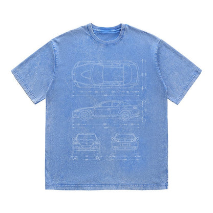 RDMCLOTHINGART tapestry hoodie SPORT CARS HEAVY COTTON TEES-9337