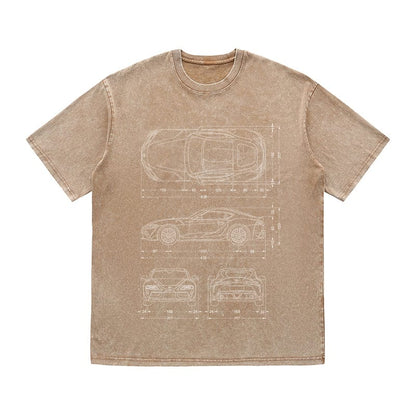 RDMCLOTHINGART tapestry hoodie SPORT CARS HEAVY COTTON TEES-9339