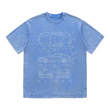 RDMCLOTHINGART tapestry hoodie SPORT CARS HEAVY COTTON TEES-9339