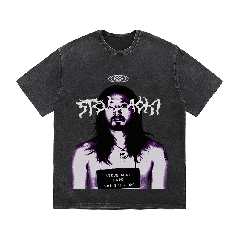 RDMCLOTHINGART tapestry hoodie STEVE AOKI HEAVY WEIGHT COTTON TEE-8919