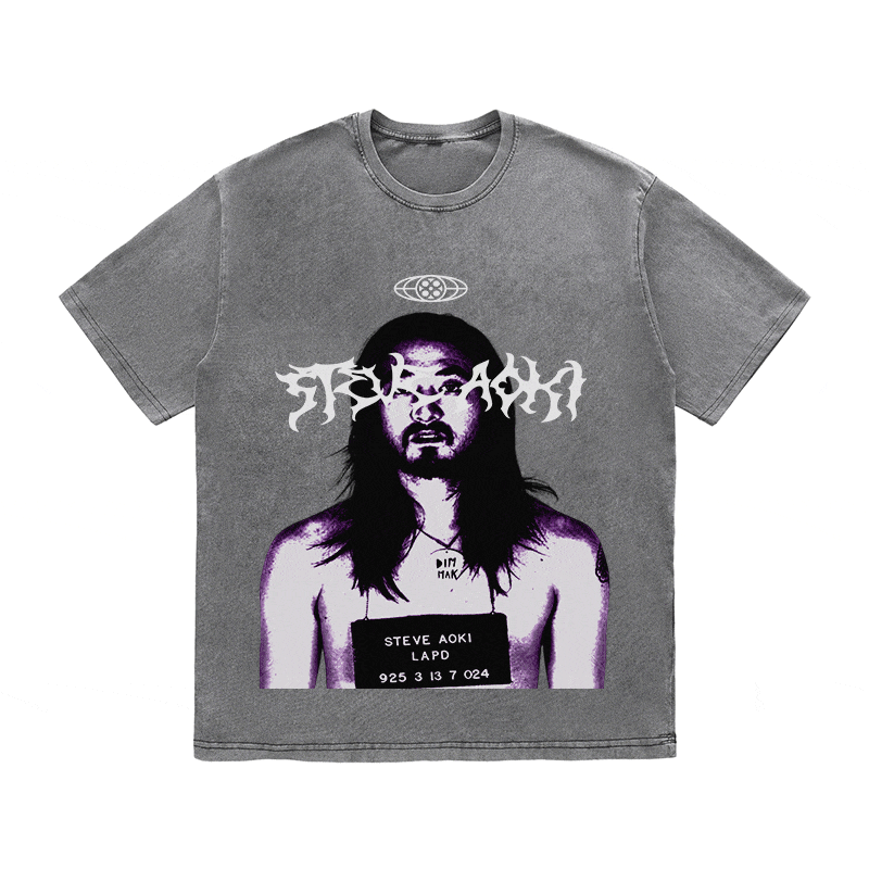 RDMCLOTHINGART tapestry hoodie STEVE AOKI HEAVY WEIGHT COTTON TEE-8919