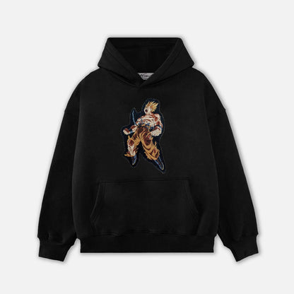 SUPER SAIYAN TAPESTRY PATCH HOODIE-9050 - RDMCLOTHINGART