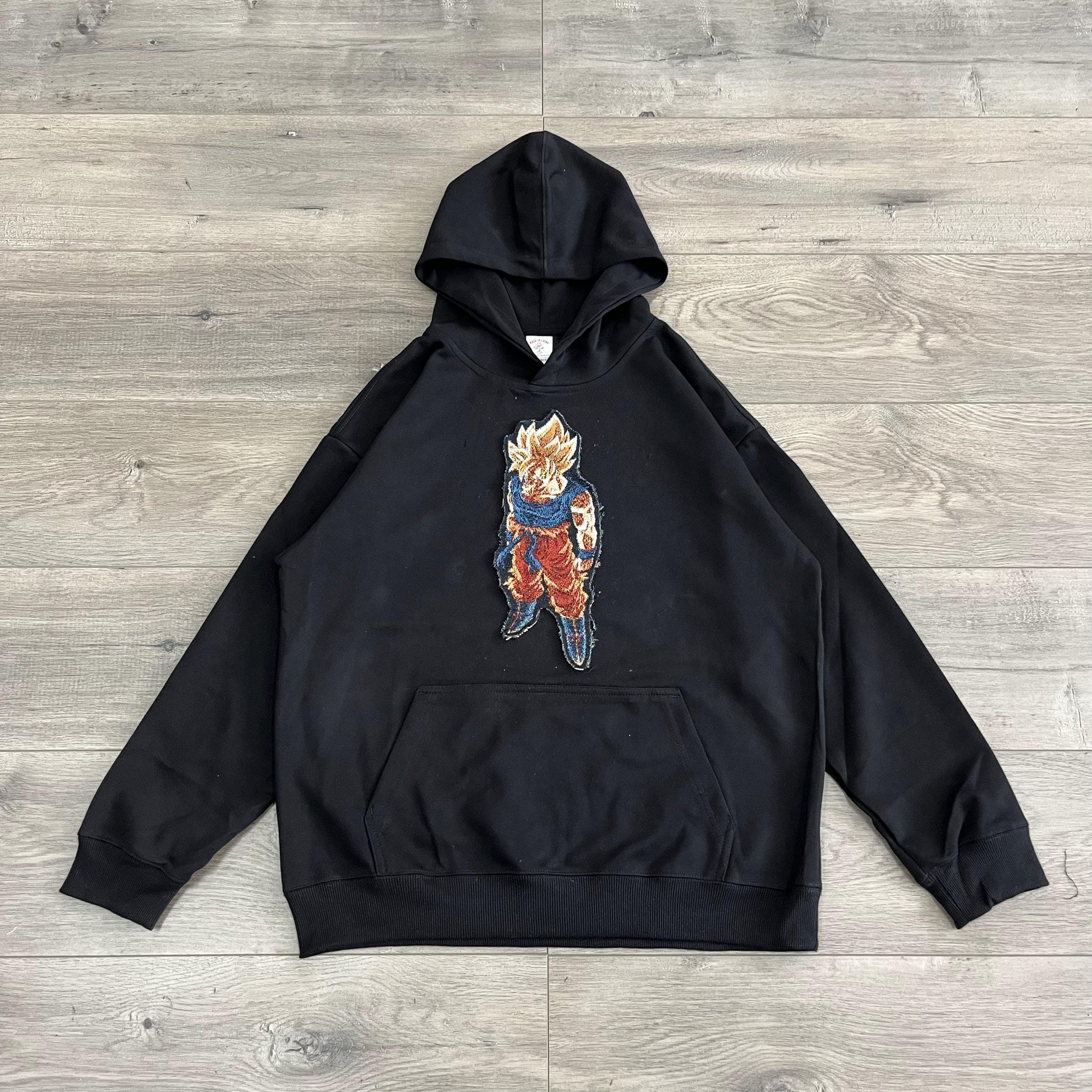 SUPER SAIYAN TAPESTRY PATCH HOODIE-9051 - RDMCLOTHINGART