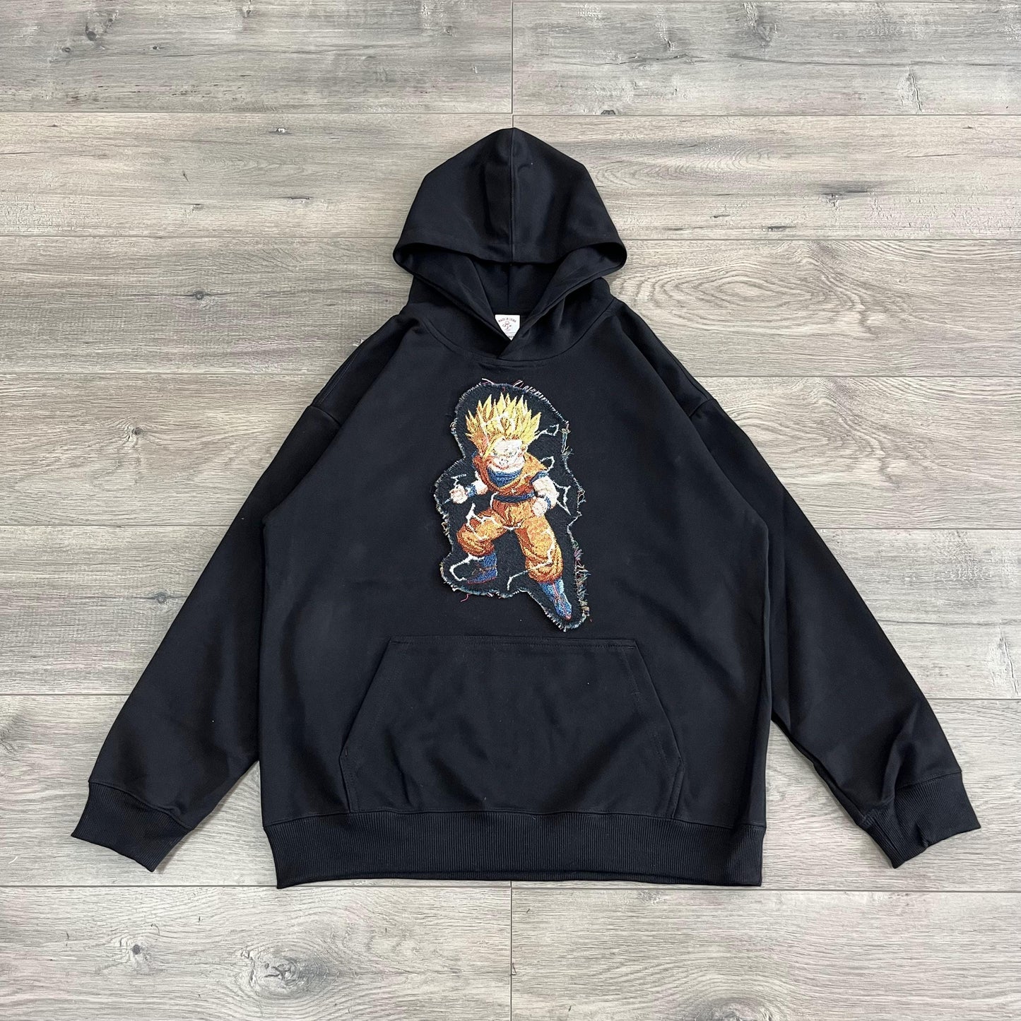 SUPER SAIYAN TAPESTRY PATCH HOODIE-9060 - RDMCLOTHINGART