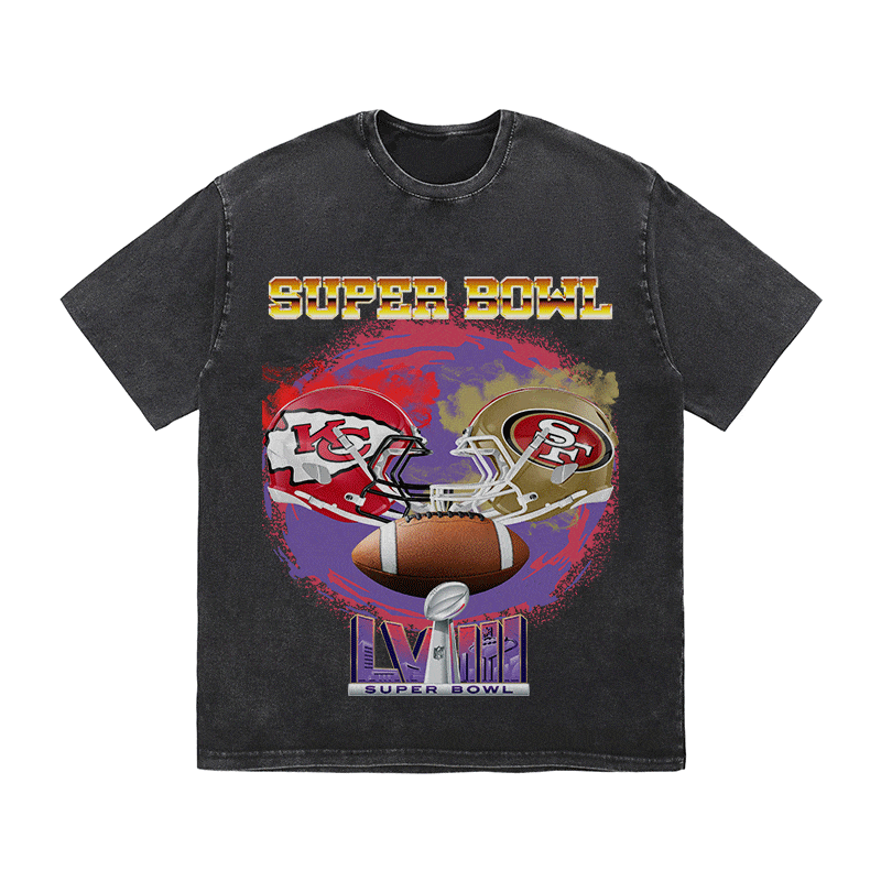 RDMCLOTHINGART tapestry hoodie SUPERBOWL WO YEAR HEAVY WEIGHT COTTON TEE-9184
