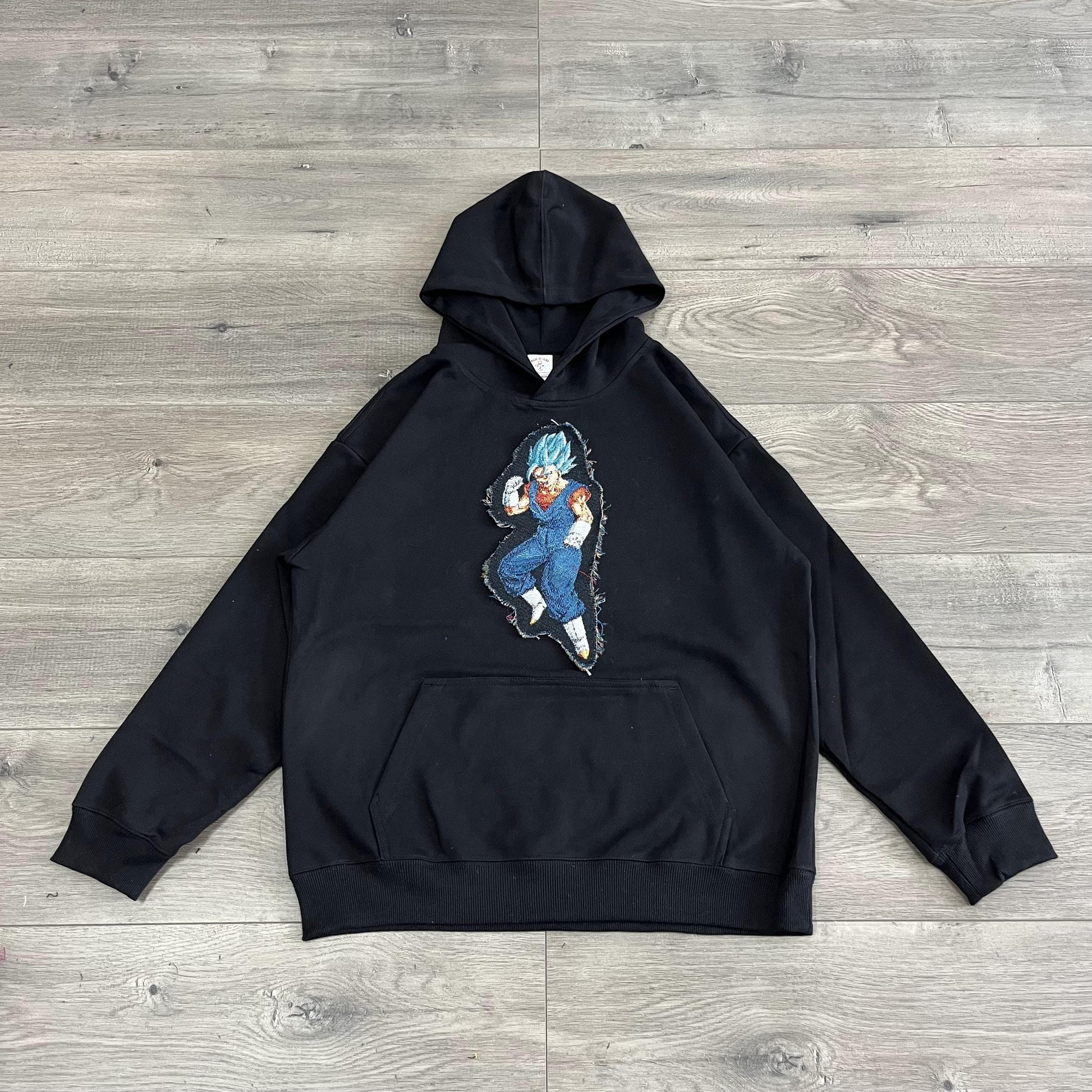 SUPERSAIYAN BLUE TAPESTRY PATCH HOODIE-9089 - RDMCLOTHINGART