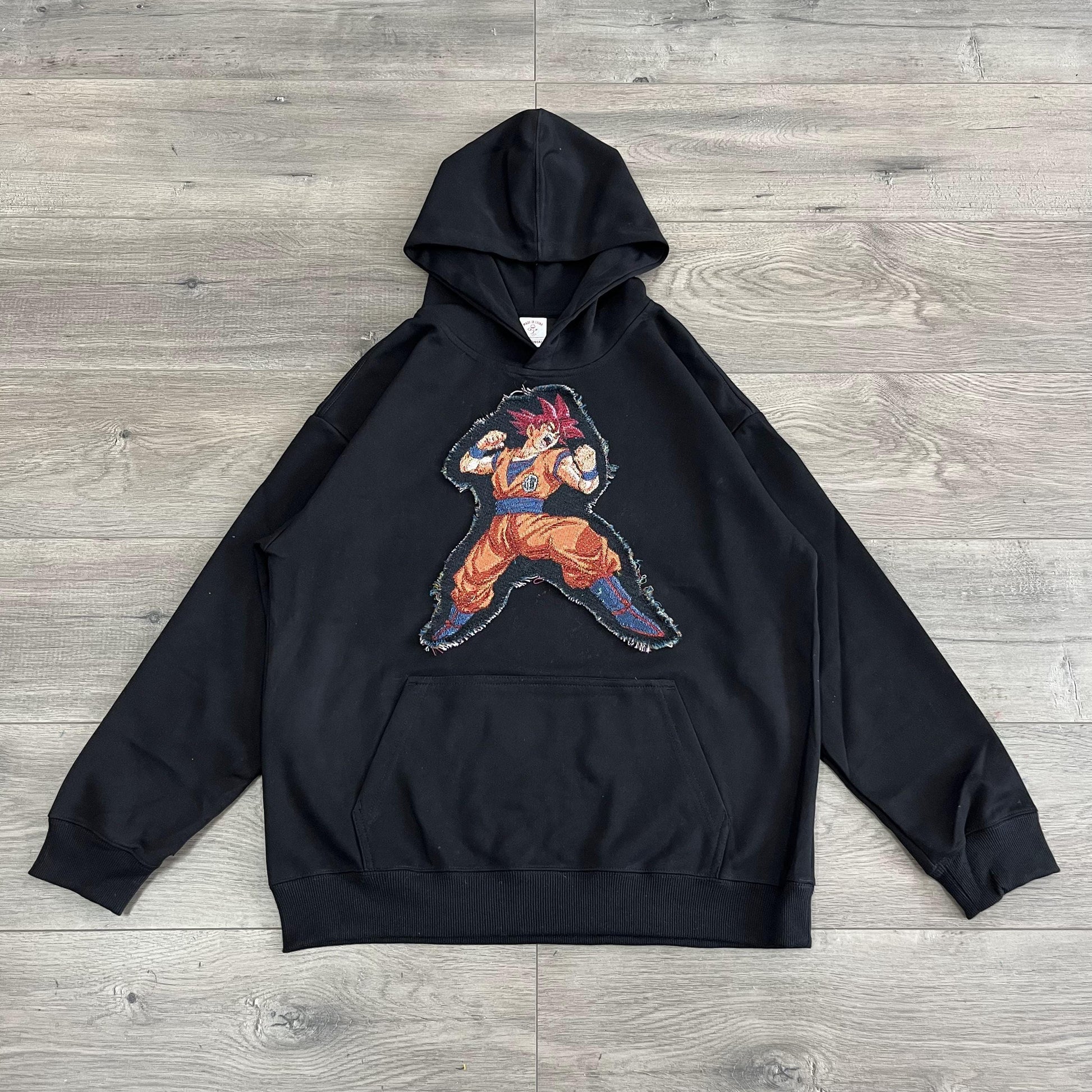 SUPERSAIYAN GOD TAPESTRY PATCH HOODIE-9066 - RDMCLOTHINGART