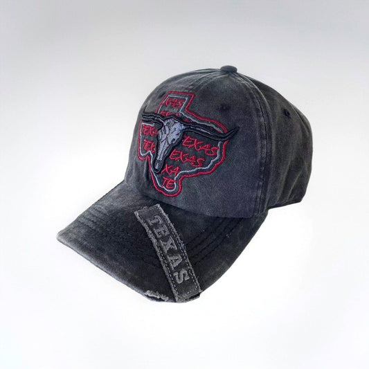 RDMCLOTHINGART Black tapestry hoodie TEXAS DESIGN CAPS-60045