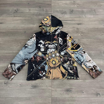 THANOS TAPESTRY HOODIE - RDMCLOTHINGART