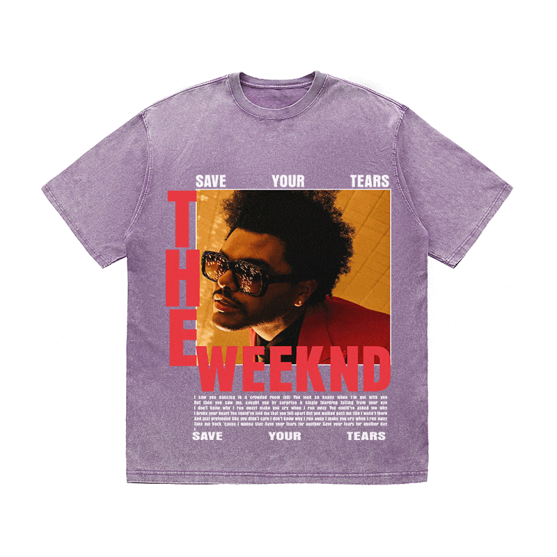 RDMCLOTHINGART tapestry hoodie THE WEEKND HEAVY WEIGHT COTTON TEE-9024