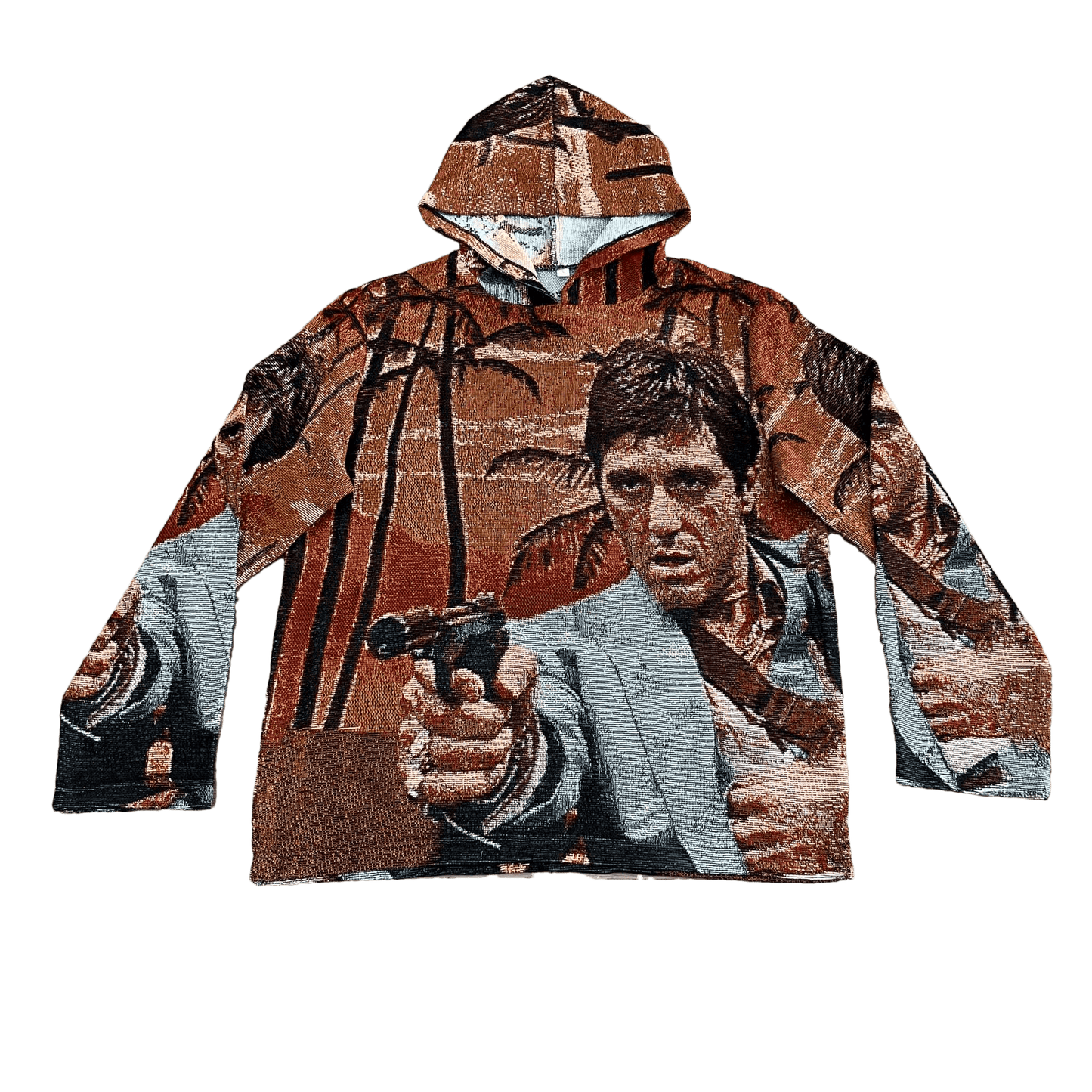 TONY MONTANA TAPESTRY HOODIE - RDMCLOTHINGART