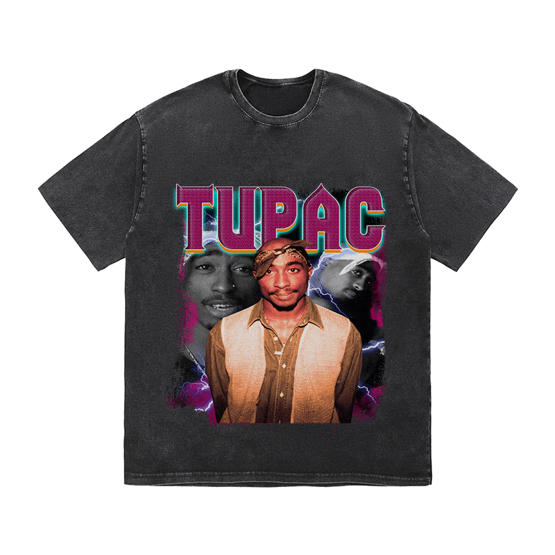 RDMCLOTHINGART tapestry hoodie TUPAC HEAVY WEIGHT COTTON TEE-9142