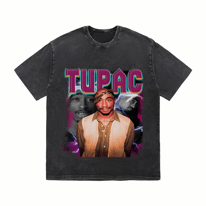 RDMCLOTHINGART tapestry hoodie TUPAC HEAVY WEIGHT COTTON TEE-9142