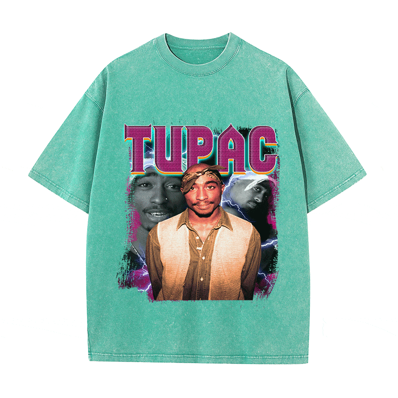 RDMCLOTHINGART tapestry hoodie TUPAC HEAVY WEIGHT COTTON TEE-9142