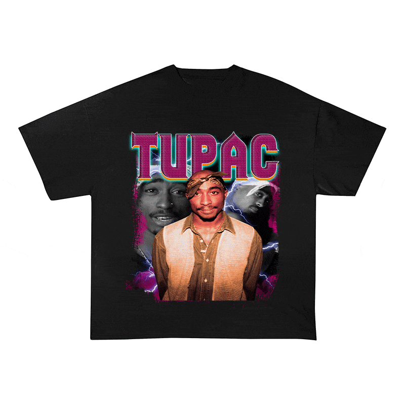 RDMCLOTHINGART tapestry hoodie TUPAC HEAVY WEIGHT COTTON TEE-9142