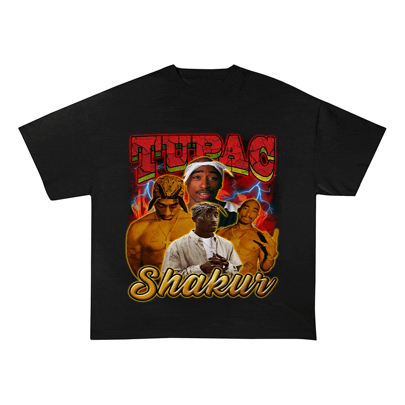 RDMCLOTHINGART tapestry hoodie TUPAC SHAKUR HEAVY WEIGHT COTTON TEE-9141