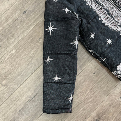 VIGENCITA BLACK TAPESTRY COAT - RDMCLOTHINGART