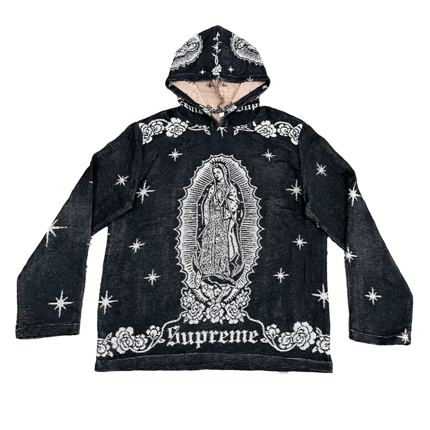 VIGENCITA BLACK TAPESTRY HOODIE - RDMCLOTHINGART