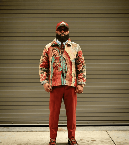 RDMCLOTHINGART tapestry hoodie Virgencita Tapestry Jacket