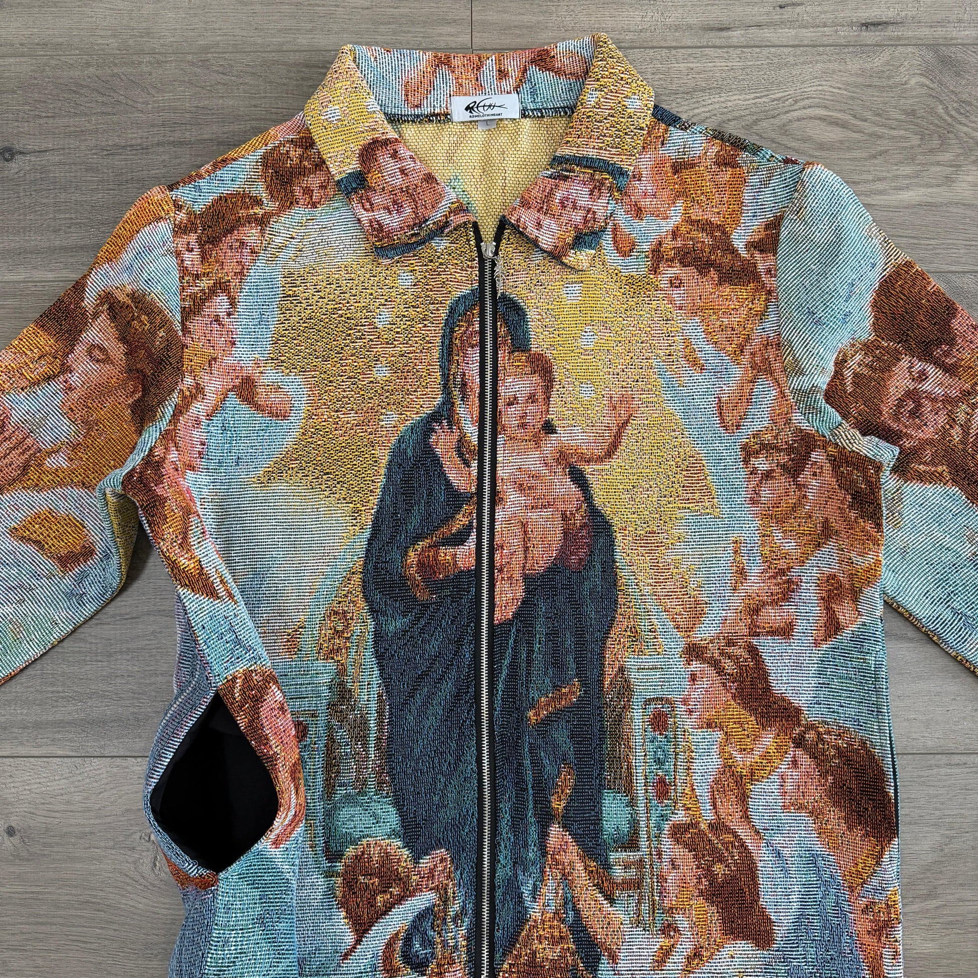 RDMCLOTHINGART tapestry hoodie VIRGIN MARY TAPESTRY JACKET