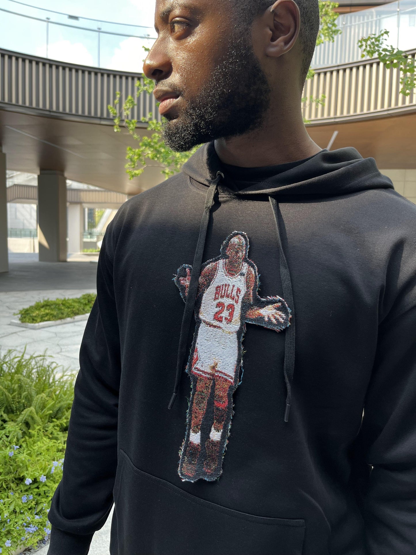 WHO CARE TAPESTRY PATCH HOODIE-9005 - RDMCLOTHINGART