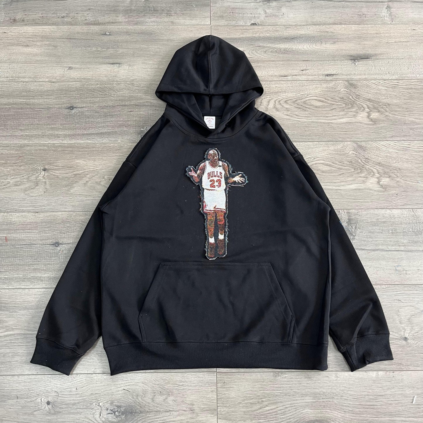 WHO CARE TAPESTRY PATCH HOODIE-9005 - RDMCLOTHINGART