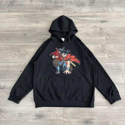 XENO GOKU TAPESTRY PATCH HOODIE-9054 - RDMCLOTHINGART