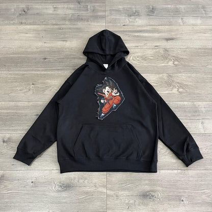 YOUNG GOKU TAPESTRY PATCH HOODIE-9064 - RDMCLOTHINGART