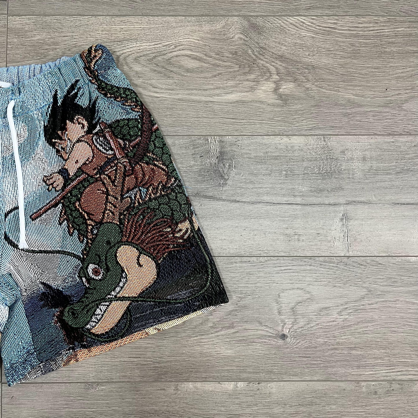 YOUNG GOKU TAPESTRY SHORTS - RDMCLOTHINGART